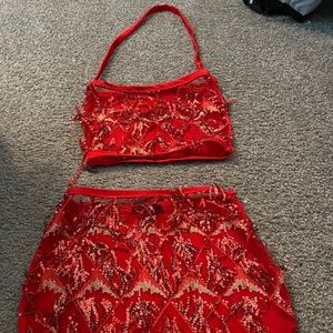 See through skirt set